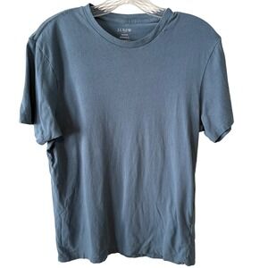 J. Crew Factory Men's Dusty Blue Cotton Tee in Size Small